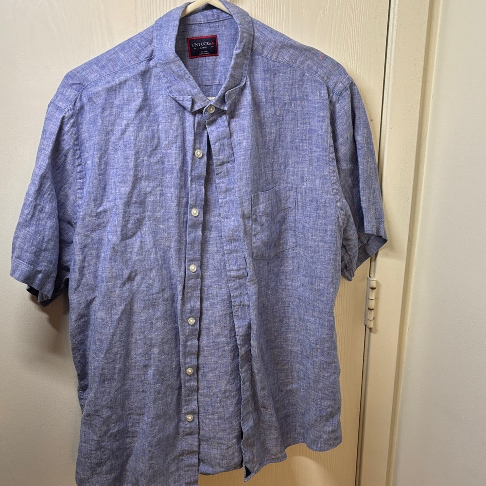 UNTUCKit Blue Casual Button Down Shirt